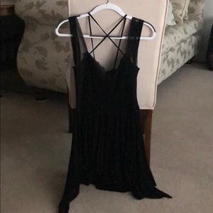 FREE PEOPLE BLACK STRAPPY DRESS
